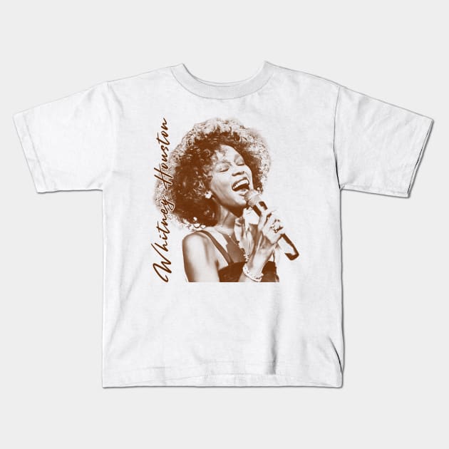 Whitney Houston Kids T-Shirt by NMAX HERU